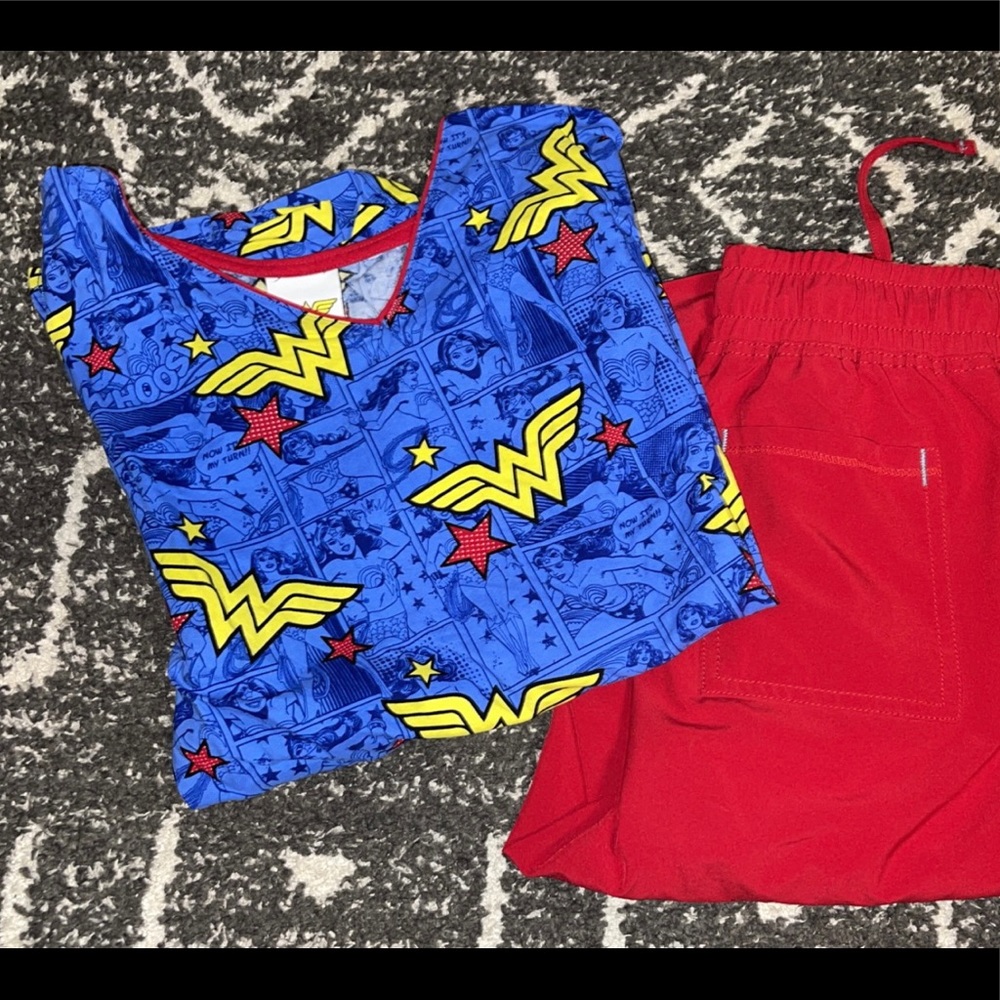 Wonder Woman scrub top